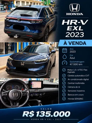 Honda HR-V EXL 1.5 Sensing 16V 5P Aut. 2023