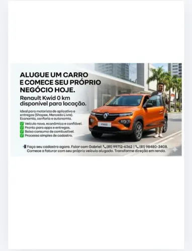 Aluguel de carro para aplicativo