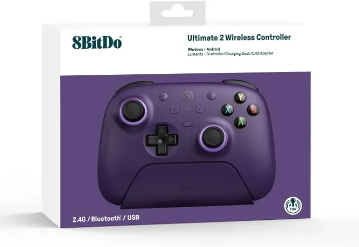 8BitDo Ultimate 2 Controle Sem Fio para PC e Android com Joystick Lacrado