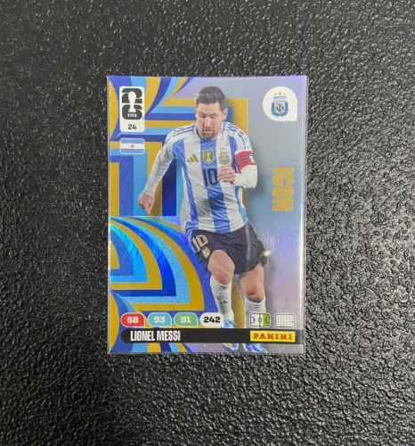 Carta Lionel Messi #24 Icon Argentina - Panini Adrenalyn XL - Copa do Mundo 2026