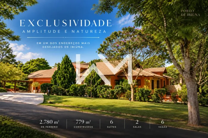 Residência Térrea de Alto Padrão no Porto de Ibiúna | 779 m² | 6 Suítes | 6 Vagas