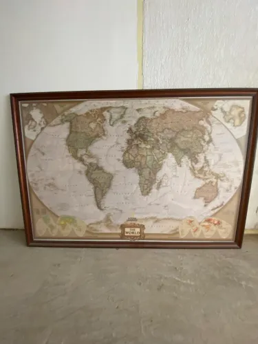 Quadro Mapa Mundo - Grande