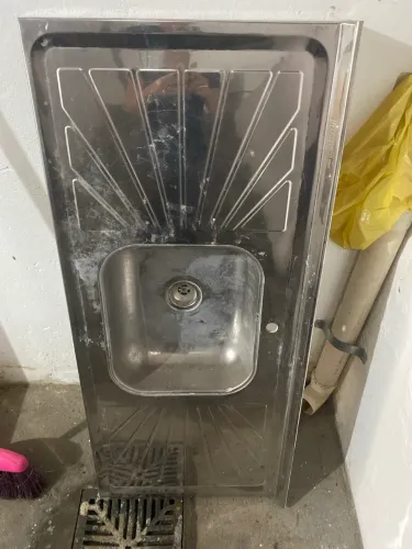 Pia  de aço inox para cozinha 1,20 sem uso, entregue por construtora