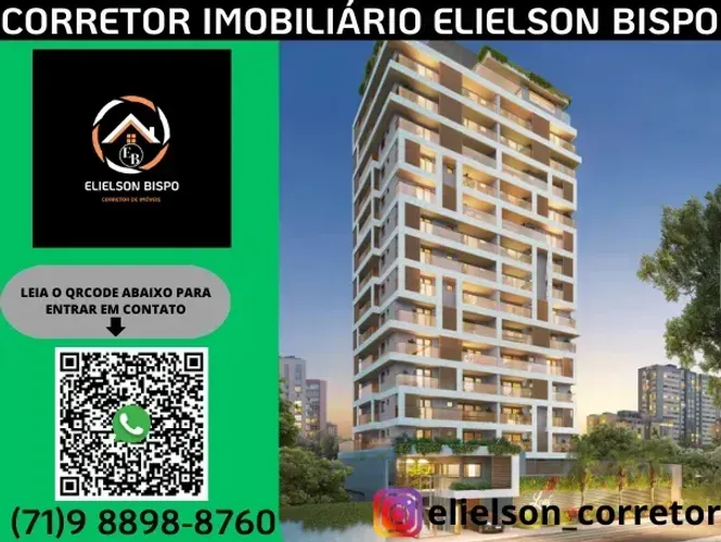 Apartamen 2/4 com Suíte , Varanda gourmet - Barra