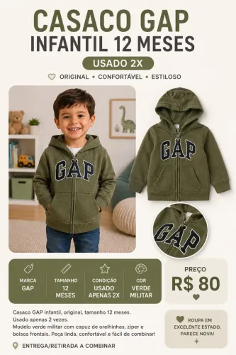 Casaco GAP Infantil 12 meses Usado