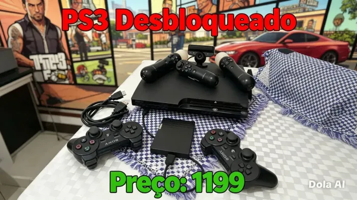 Ps3 desbloqueado Hen + acessórios