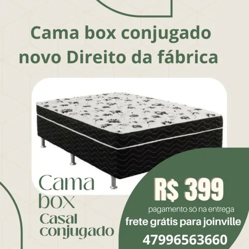 Vendo cama box casal conjugado novo 