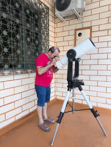 Binóculo telescópio gigante objetiva com 150mm e 28x e 44x, com ou sem tripé