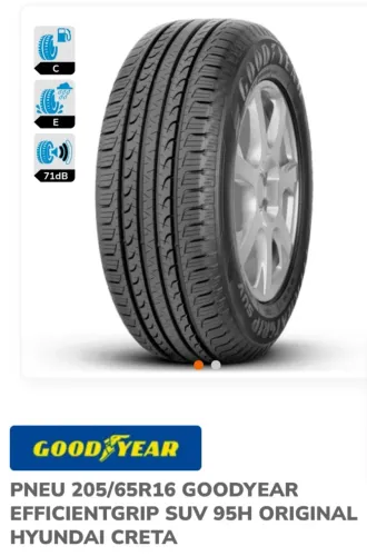 4 pneus Goodyear Efficient Grip 205/65 R16 original Creta Action / Comfort 