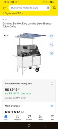 CARRINHO DE HOTDOG 