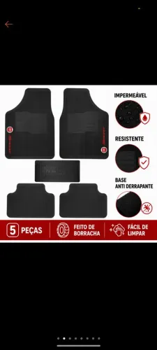 Kit Tapete Borracha Fiat 5 peças 