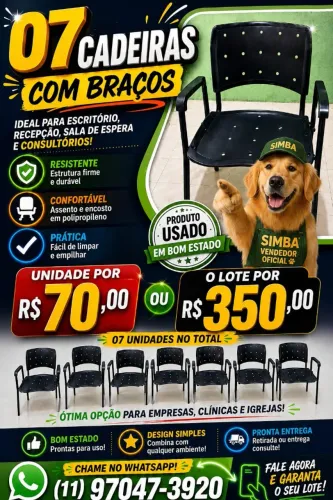 CADEIRA FIXA COM BRAÇO