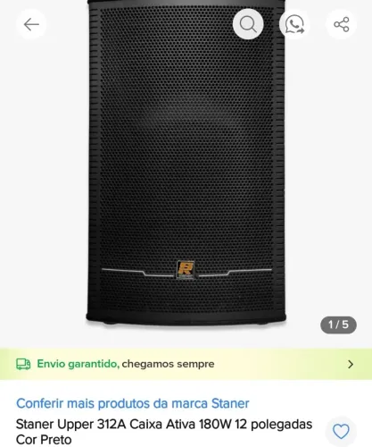 Vendo 2 caixas de som Uma passiva e outra ativa.