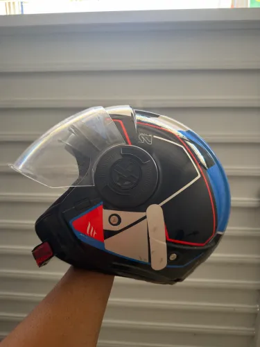 Capacete MT Viale SV Shuky A7 Azul Brilho