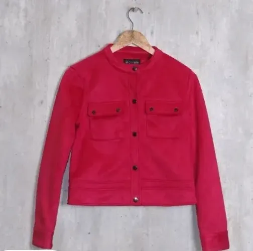 Jaqueta suede vermelha Renner