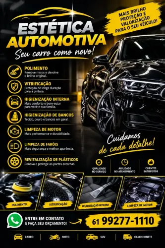 POLIMENTO, VITRIFICAÇÃO E ESTÉTICA AUTOMOTIVA EM GERAL