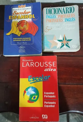 KIT DICIONÁRIO INGLÊS, ESPANHOL E PORTUGUÊS