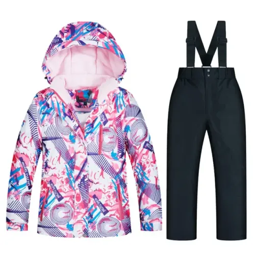 Roupa infantil de neve para menina