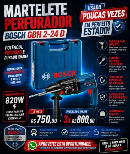 Martelete perfurador bosh