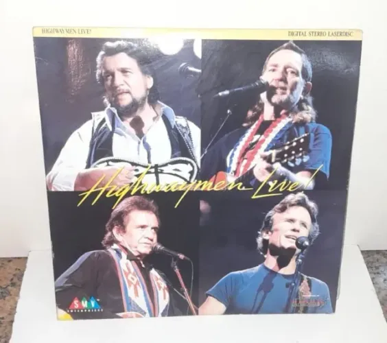 Laser Disc(Videolaser) Highwaymen Live,Johnny Cash,Willie Nelson,Etc,Em Muito Bom Estado