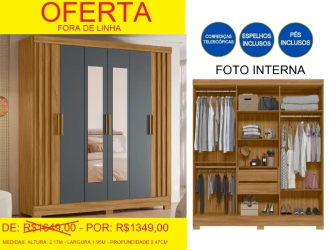 roupeiro - oferta - ripado - compre e retire hoje mesmo 