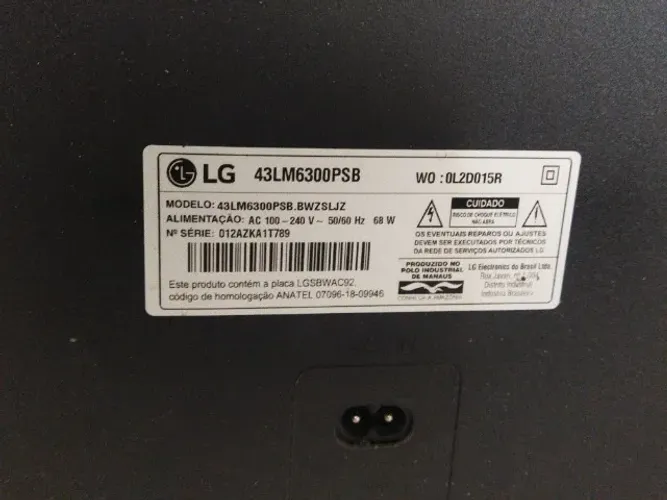 Tv lg 43 para retirada de peças