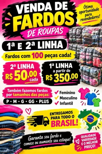 Vendo fardos de roupas