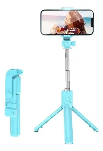 Bastão Pau de selfie Tripé Retrátil Com Luz LED Controle<br><br>Bluetooth Celular