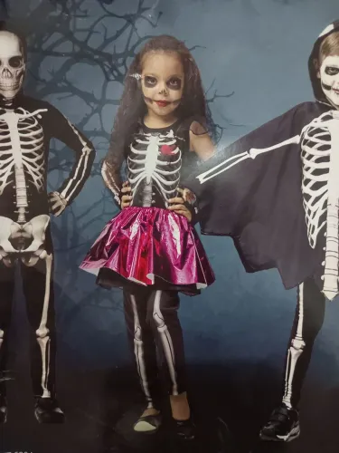 Fantasia infantil de esqueletinha