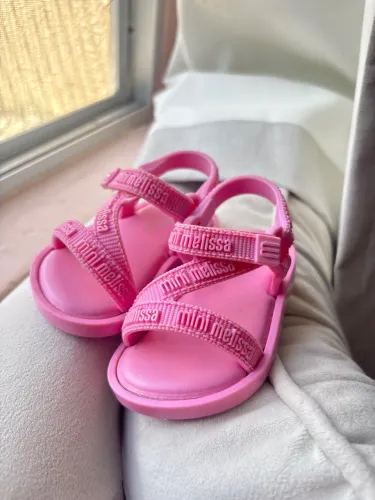 Sandália Melissa rosa bebê TAM 17/18