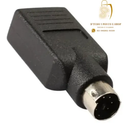 Adaptador Conversor Transforma Ps2 X Usb-a P/ Teclado Mouse- NOVO