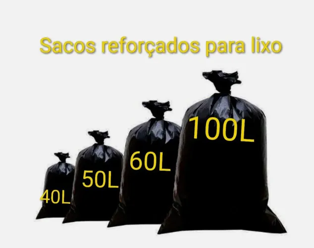 Saco para lixo e sacolas, reforçados.Pacotes com 5KG.