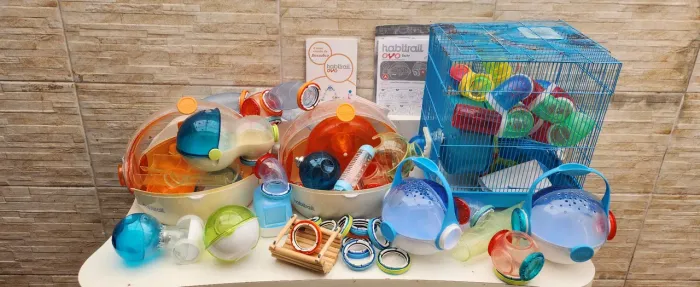 Mega casa e gaiola para hamster com acessórios habitrail ovo