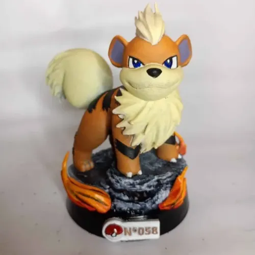 Escultura Growlithe - Pokémon N°058 RESINA