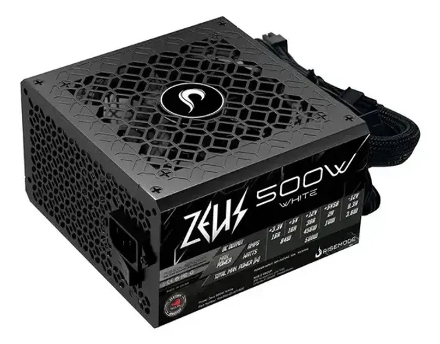 Fonte Gamer Lacrada Zeus 500w | Rise Mode | Selo Teclab