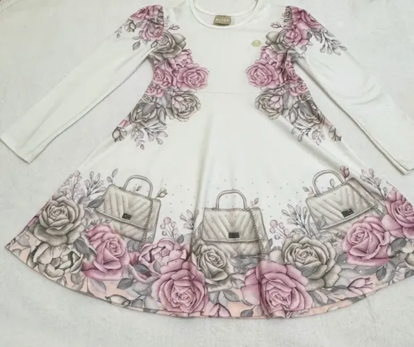 Vestido Infantil Milon Floral - Manga Longa
