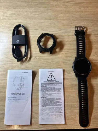 Garmin Forerunner 255 Music + Capa + Película + Cabo Original
