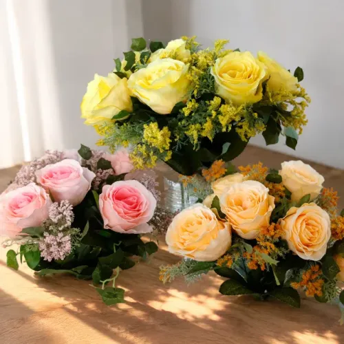 Kit Decoração Flores Artificiais 