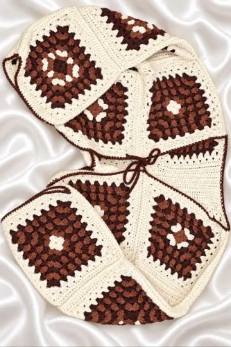 Casaco de Crochê Artesanal Oversized - GG