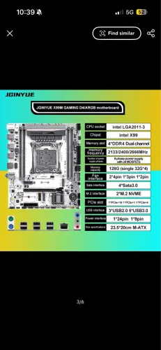 Kit x99 placa mãe jginyue argb + Xeon 2680 v4