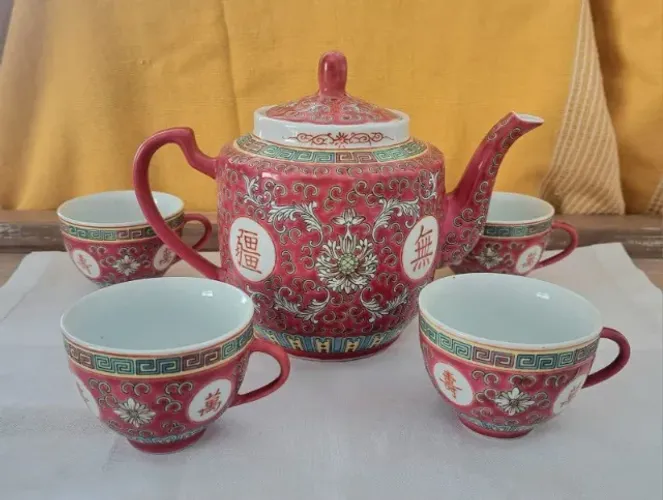 Conjunto de chá de porcelana chinesa