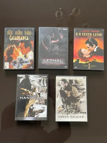 Lote 5 DVDs filmes variados - clássicos e ação