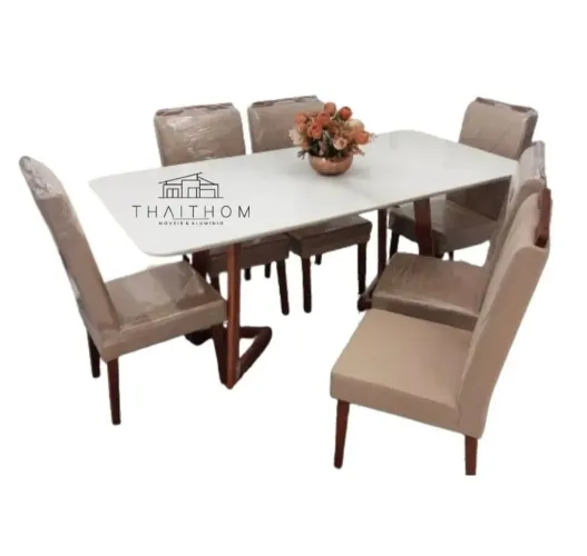 Conjunto Mesa 6 Cadeiras 100% M.A.D.E.I.R.A