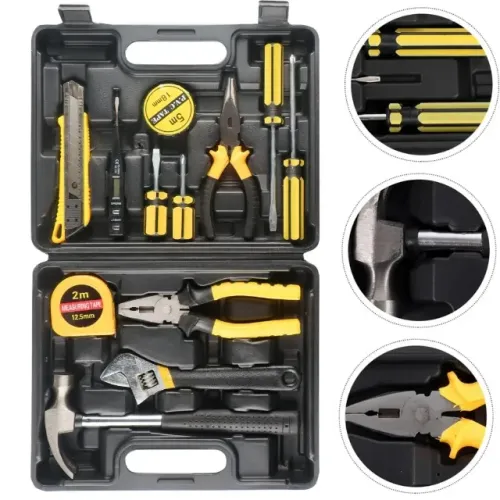 Kit 13 Ferramentas Manuais Maleta Completo Peças Caixa Multifuncional