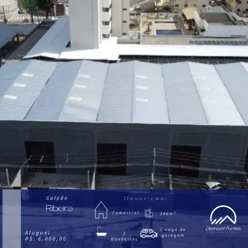 GALPÕES PARA LOCAÇÃO NA RIBEIRA  ESTRUTURA COMPLETA PARA SUA EMPRESA CRESCER!