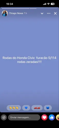 Vendo Rodas Honda Aro 16