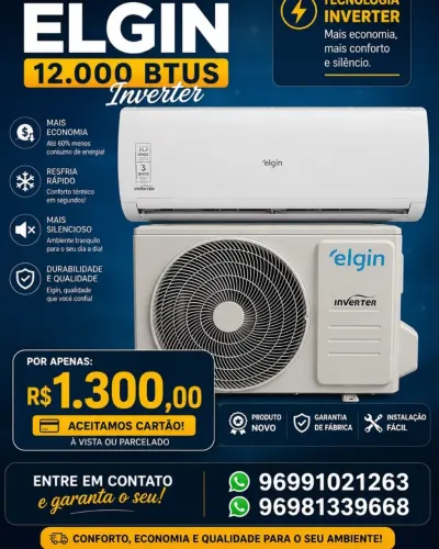 Central de ar Elgin 12.000BTUS