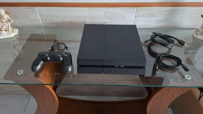 PlayStation 4 500gb FAT Preto Fosco - Muito Conservado