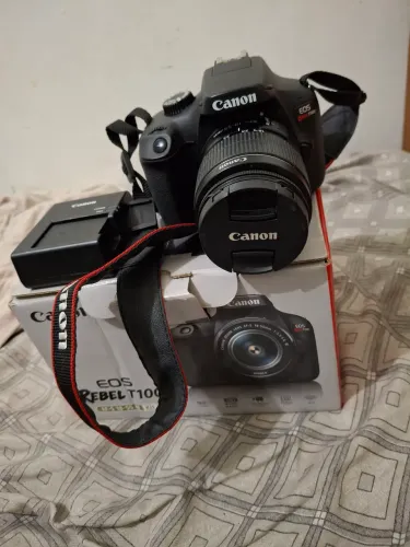 Camera canon t100 mais lente canon 18.55 wifi hdmi lente camera nova