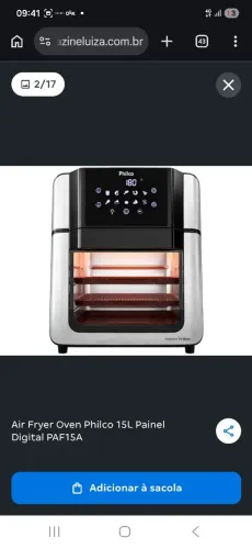 Air fryer Oven 15 litros Painel digital PAD15A